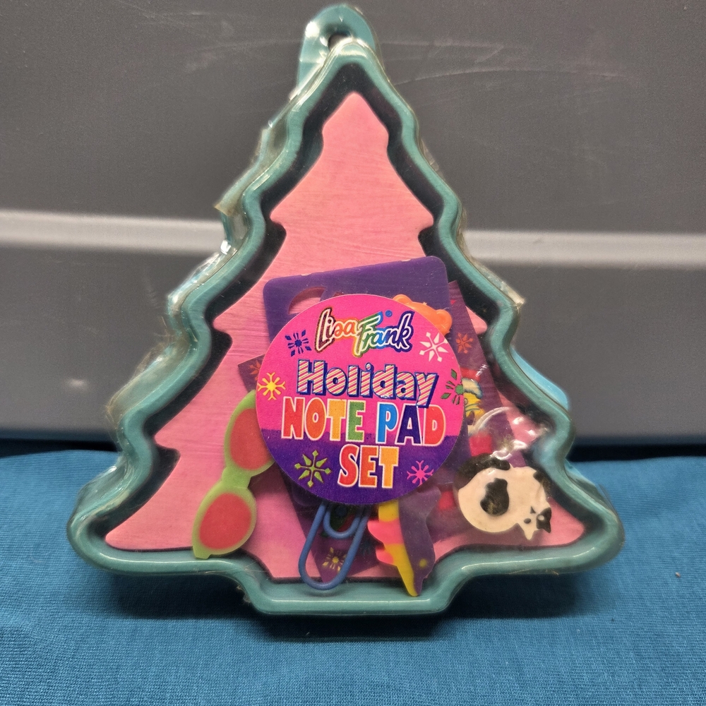 Vintage Lisa Frank Holiday Christmas Notepad Set